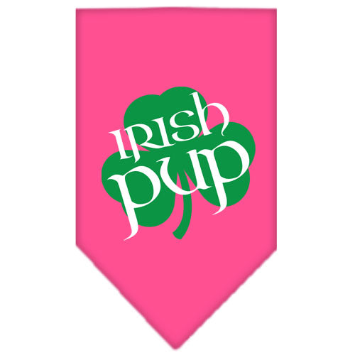 Irish Pup Screen Print Bandana Bright Pink Small GreatEagleInc