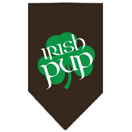 Irish Pup Screen Print Bandana Cocoa Small GreatEagleInc