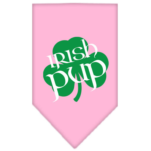 Irish Pup Screen Print Bandana Light Pink Small GreatEagleInc