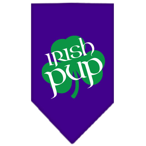 Irish Pup Screen Print Bandana Purple Small GreatEagleInc