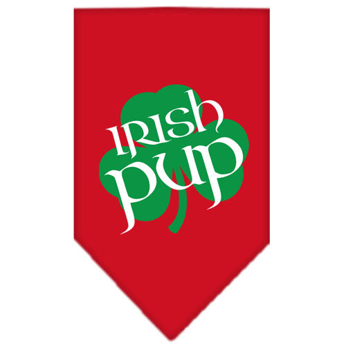 Irish Pup Screen Print Bandana Red Small GreatEagleInc