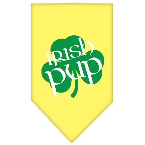 Irish Pup Screen Print Bandana Yellow Small GreatEagleInc