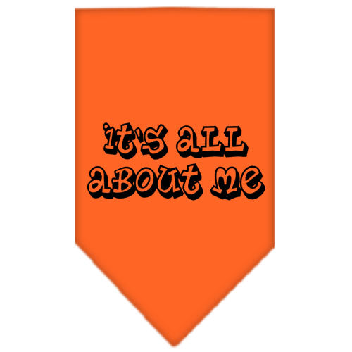 It's All About Me Screen Print Bandana Orange Large GreatEagleInc