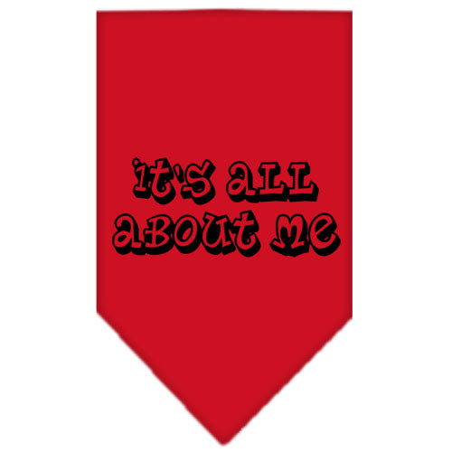 It's All About Me Screen Print Bandana Red Large GreatEagleInc