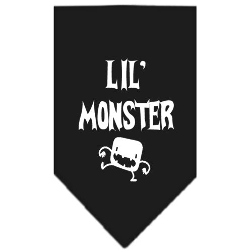 Lil Monster Screen Print Bandana Black Small GreatEagleInc