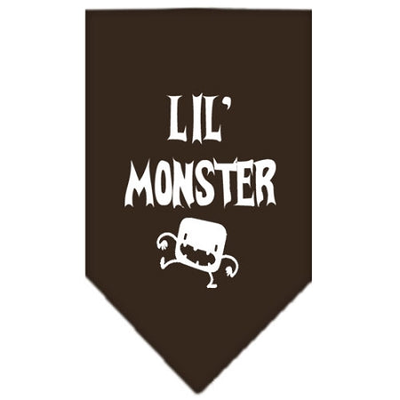 Lil Monster Screen Print Bandana Cocoa Small GreatEagleInc