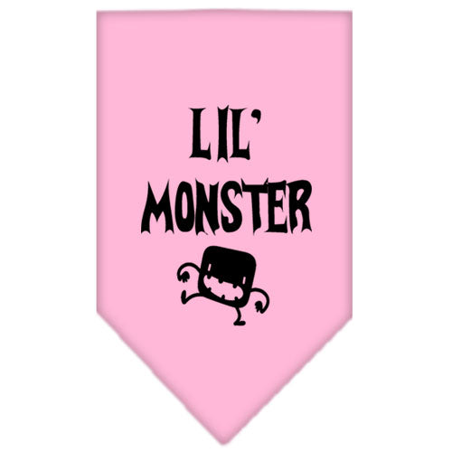 Lil Monster Screen Print Bandana Light Pink Small GreatEagleInc