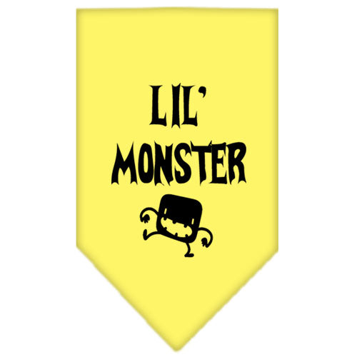 Lil Monster Screen Print Bandana Yellow Small GreatEagleInc