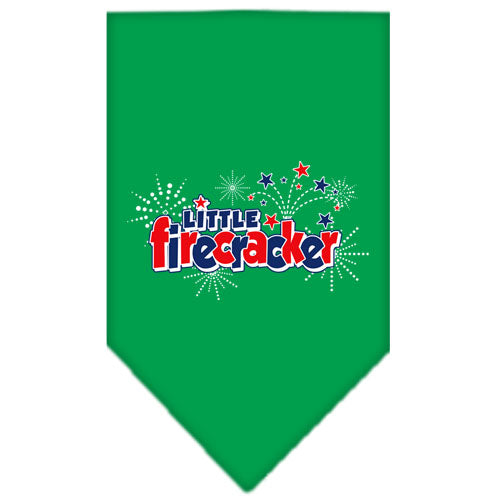 Little Firecracker Screen Print Bandana Emerald Green Large GreatEagleInc