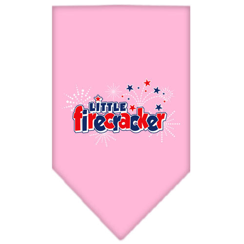 Little Firecracker Screen Print Bandana Light Pink Small GreatEagleInc