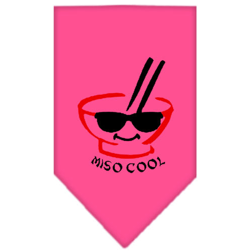 Miso Cool Screen Print Bandana Bright Pink Large GreatEagleInc