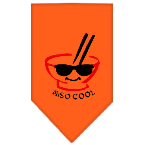 Miso Cool Screen Print Bandana Orange Large GreatEagleInc