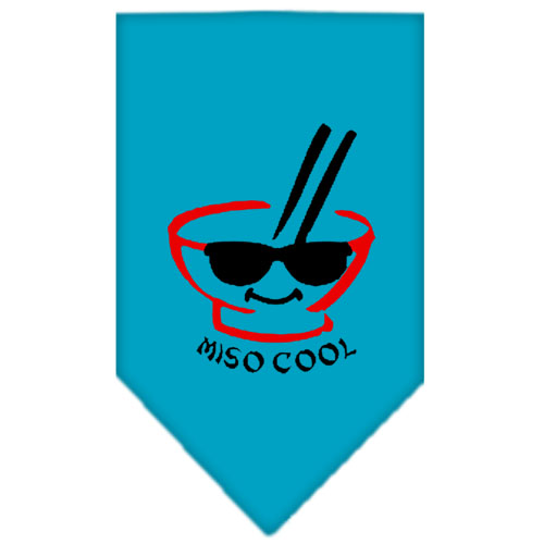 Miso Cool Screen Print Bandana Turquoise Large GreatEagleInc