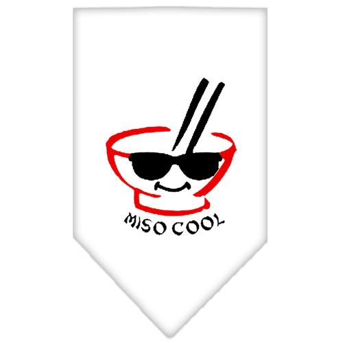 Miso Cool Screen Print Bandana White Large GreatEagleInc