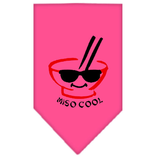 Miso Cool Screen Print Bandana Bright Pink Small GreatEagleInc