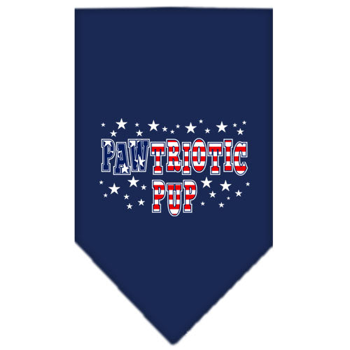 Pawtriotic Pup Screen Print Bandana Navy Blue Large Default Title