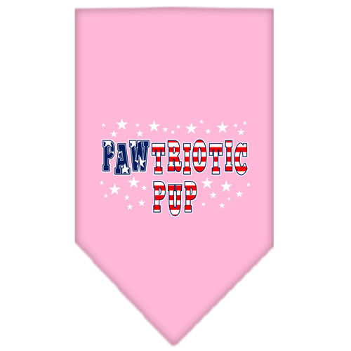 Pawtriotic Pup Screen Print Bandana Bright Pink Small GreatEagleInc