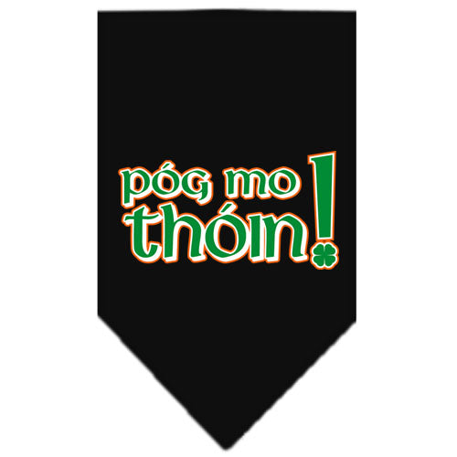 Pog Mo Thoin Screen Print Bandana Black Large GreatEagleInc