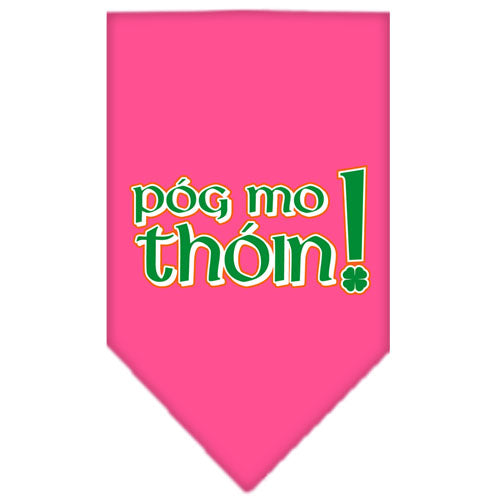 Pog Mo Thoin Screen Print Bandana Bright Pink Large GreatEagleInc