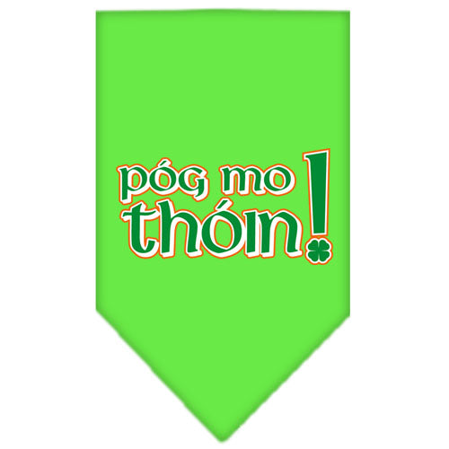 Pog Mo Thoin Screen Print Bandana Lime Green Large GreatEagleInc
