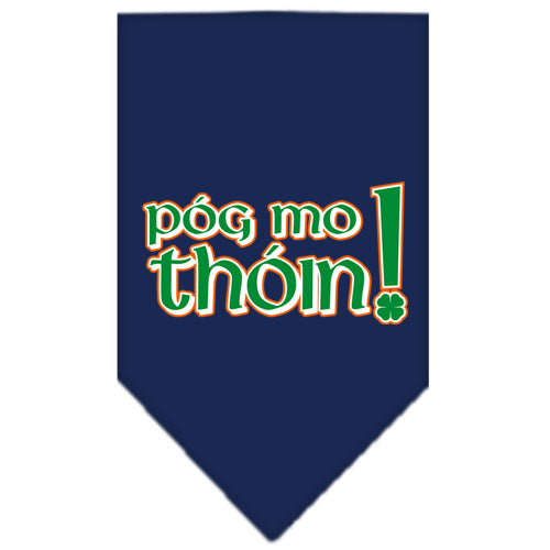 Pog Mo Thoin Screen Print Bandana Navy Blue Large GreatEagleInc