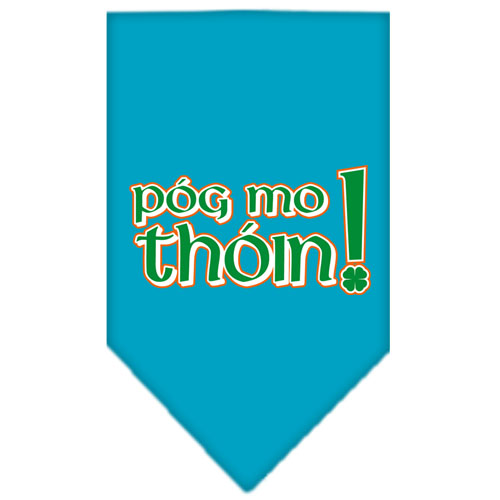 Pog Mo Thoin Screen Print Bandana Turquoise Small GreatEagleInc