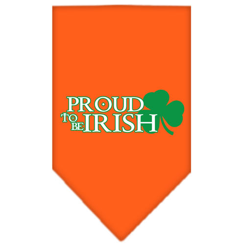 Proud To Be Irish Screen Print Bandana Orange Large GreatEagleInc