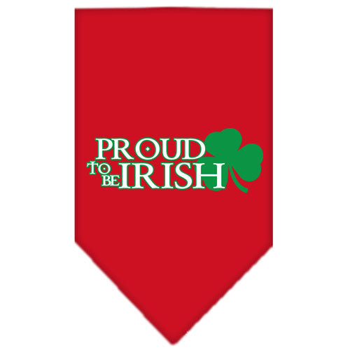 Proud To Be Irish Screen Print Bandana Red Large GreatEagleInc