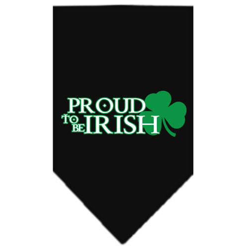 Proud To Be Irish Screen Print Bandana Black Small GreatEagleInc