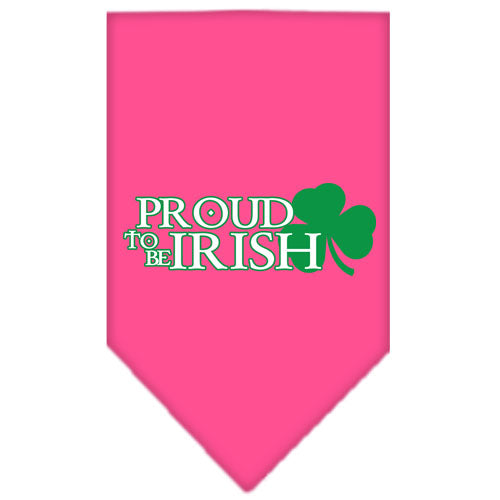 Proud To Be Irish Screen Print Bandana Bright Pink Small GreatEagleInc