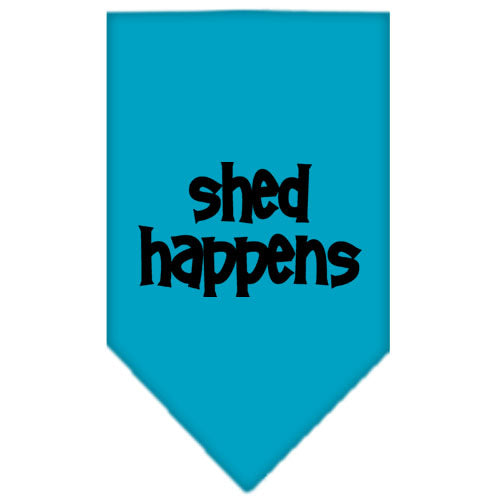 Shed Happens Screen Print Bandana Turquoise Large GreatEagleInc