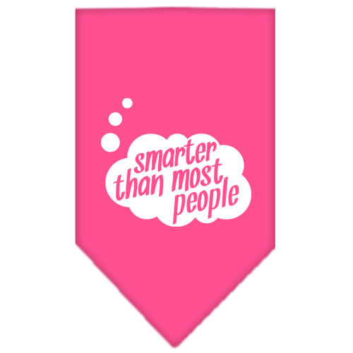 Smarter Then Most People Screen Print Bandana Bright Pink Large GreatEagleInc