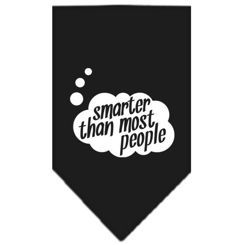 Smarter Then Most People Screen Print Bandana Black Small GreatEagleInc