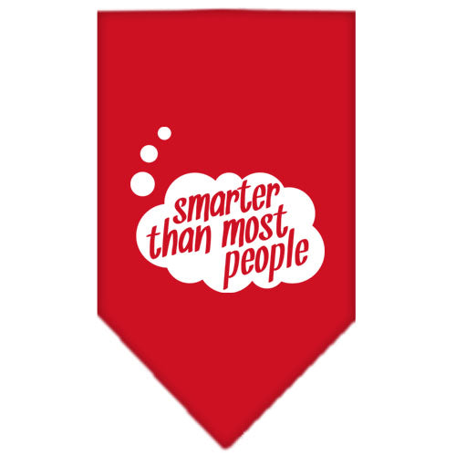 Smarter Then Most People Screen Print Bandana Red Small GreatEagleInc
