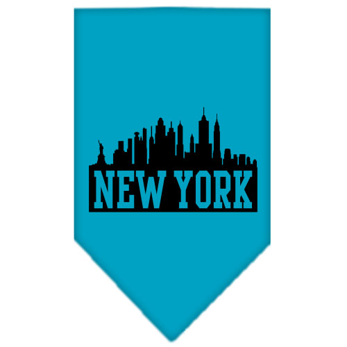 New York Skyline Screen Print Bandana Turquoise Large Default Title