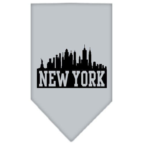 New York Skyline Screen Print Bandana Grey Small Default Title