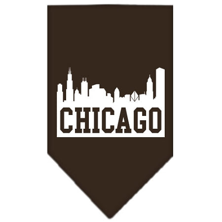 Chicago Skyline Screen Print Bandana Cocoa Large Default Title