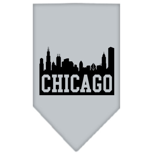 Chicago Skyline Screen Print Bandana Grey Large Default Title
