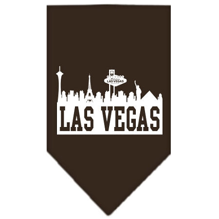 Las Vegas Skyline Screen Print Bandana Cocoa Large GreatEagleInc