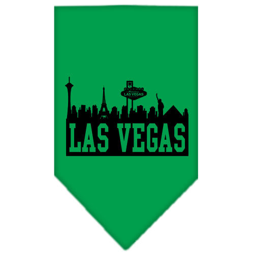Las Vegas Skyline Screen Print Bandana Emerald Green Large GreatEagleInc