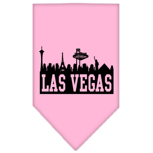 Las Vegas Skyline Screen Print Bandana Light Pink Large GreatEagleInc
