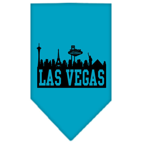Las Vegas Skyline Screen Print Bandana Turquoise Large GreatEagleInc