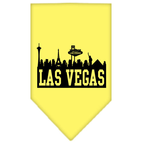 Las Vegas Skyline Screen Print Bandana Yellow Small GreatEagleInc