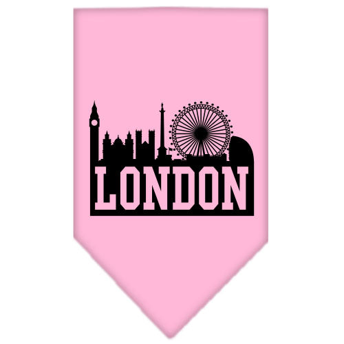 London Skyline Screen Print Bandana Light Pink Large GreatEagleInc