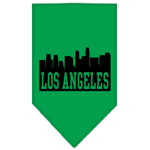 Los Angeles Skyline Screen Print Bandana Emerald Green Large GreatEagleInc