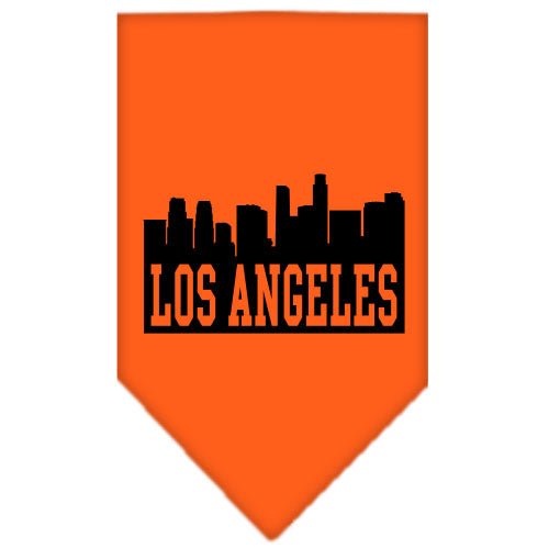 Los Angeles Skyline Screen Print Bandana Orange Large GreatEagleInc