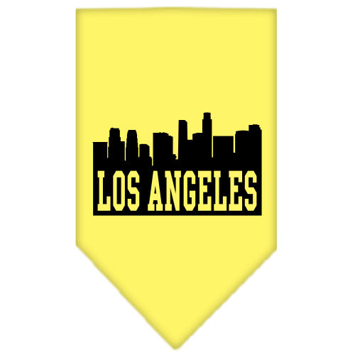 Los Angeles Skyline Screen Print Bandana Yellow Small GreatEagleInc