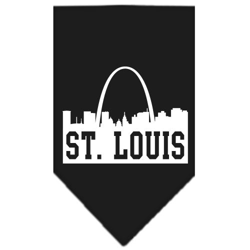 St Louis Skyline Screen Print Bandana Black Small GreatEagleInc