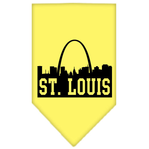 St Louis Skyline Screen Print Bandana Yellow Small GreatEagleInc