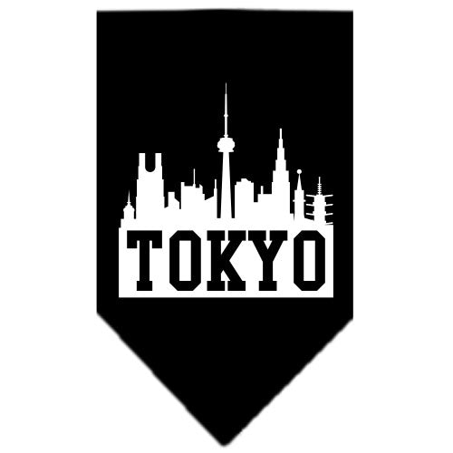 Tokyo Skyline Screen Print Bandana Black Large GreatEagleInc